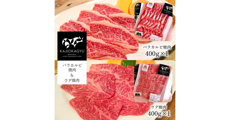 【ふるさと納税】 梶岡牛 バラカルビ焼肉・ウデ焼肉 ｜ お取り寄せ 牛肉 肉 にく グルメ バラ カルビ ウデ 焼肉 セット 詰め合わせ 800g 冷凍 熟成 長期飼育 特産品 山口 美祢市 美祢