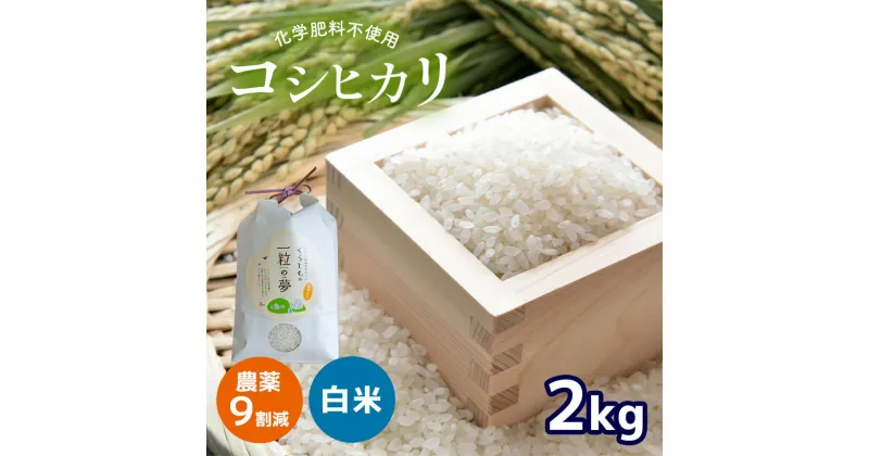 【ふるさと納税】 農薬9割減 ・ 化学肥料不使用 コシヒカリ 2kg （10月中旬以降の発送）｜ 有機農産物認証推進協会認定 精米 お米 米 こしひかり 農薬減 美祢市 山口県 秋芳 カルスト台地 湧き水 ミネラル 結び家 くらとも 送料無料