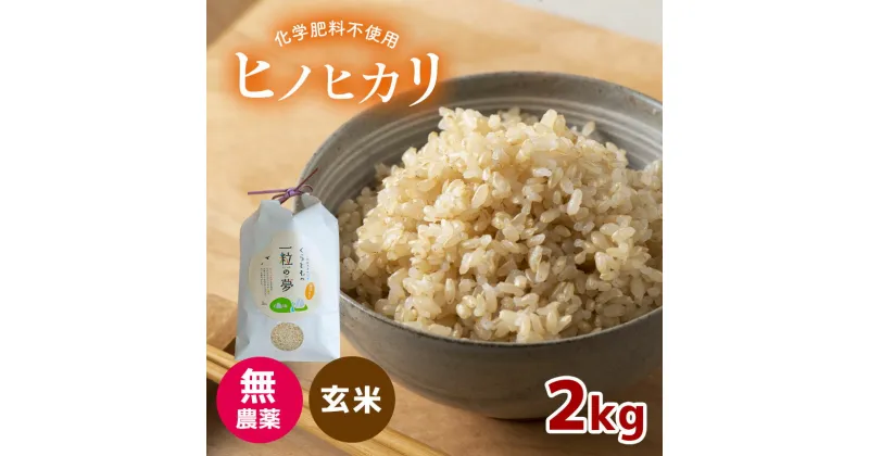 【ふるさと納税】 無農薬 ・ 化学肥料不使用 ヒノヒカリ(玄米) 2kg（11月以降の発送） ｜有機農産物認証推進協会認定 玄米 お米 米 ひのひかり こだわり 美祢市 山口県 秋芳 カルスト台地 湧き水 ミネラル 結び家 くらとも