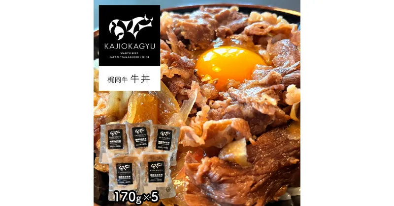 【ふるさと納税】 梶岡牛 牛丼 5個 ｜ 牛肉 お肉 肉 ブラウンスイス お取り寄せ グルメ 丼 お手軽 冷凍 特産品 山口 美祢