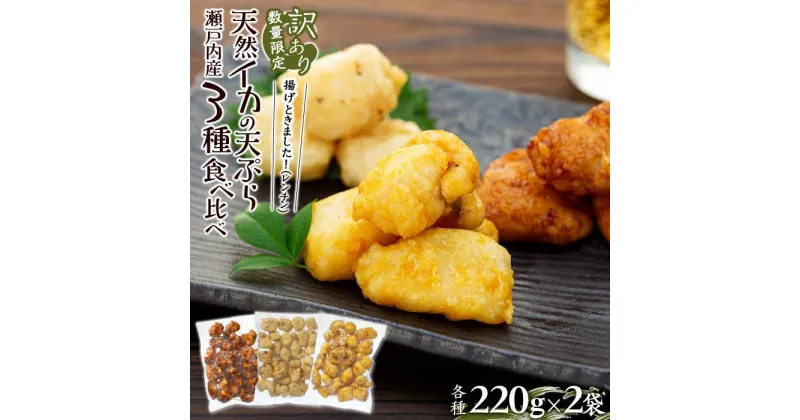 【ふるさと納税】天ぷら 訳あり 食べ比べ 6袋 ( 220g × 各2袋 ) 天然イカの天ぷら | 練り物 魚介類 水産 食品 おかず 加工食品 和食 人気 おすすめ 送料無料 セット わけあり 数量限定