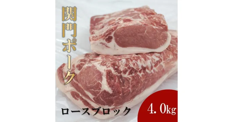 【ふるさと納税】関門ポーク ロースブロック 4.0kg | 肉 お肉 にく 食品 山口県産 人気 おすすめ 送料無料 ギフト