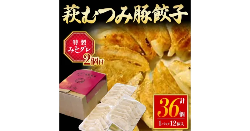 【ふるさと納税】萩むつみ豚餃子 計36個 12個入×3パック 特製みそダレ付 むつみ豚 餃子豚肉 小分け 惣菜 おかず おつまみ 肴 ご当地 グルメ 食品 F6L-609