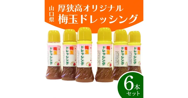 【ふるさと納税】厚狭高 オリジナル梅玉ドレッシング6本セット 梅玉 ドレッシング 厚狭高校 玉ねぎ 梅 サラダ 肉料理 魚料理 料理 調味料 ご当地 グルメ 食品 F6L-619