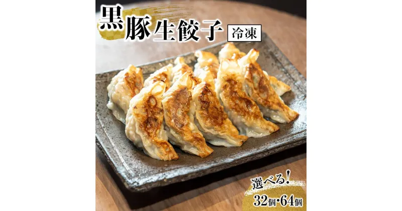 【ふるさと納税】＜黒豚＞冷凍生餃子（32個・64個） | 弁当 惣菜 晩酌 おかず 食品 おつまみ 加工食品 中華総菜 国産 徳島 人気 おすすめ 送料無料