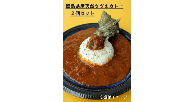 【ふるさと納税】徳島県産天然さざえカレー　2個セット | 食品 加工食品 人気 おすすめ 送料無料