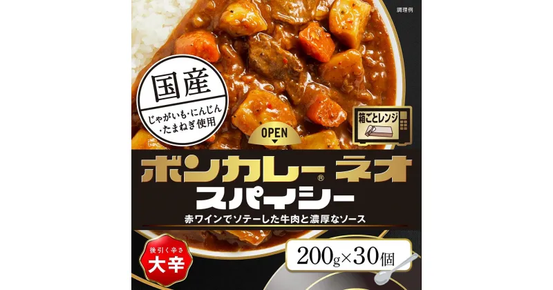 【ふるさと納税】ボンカレーネオ スパイシー後引く辛さ 大辛 30個 | レトルトカレー レトルト カレー 非常食 保存食 長期保存 防災食 備蓄食 災害用品 災害用保存食