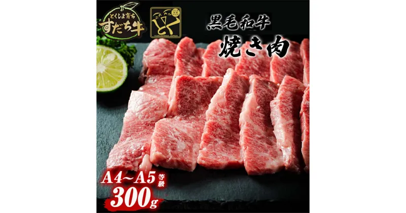 【ふるさと納税】 黒毛和牛 すだち牛 300g 焼肉用 ｜ 焼き肉 焼肉 赤身 国産 牛肉 冷凍 お肉 肉 ブランド 和牛 霜降り カット 小分け グルメ ギフト お歳暮 お土産 味 美味しい 人気 1万円