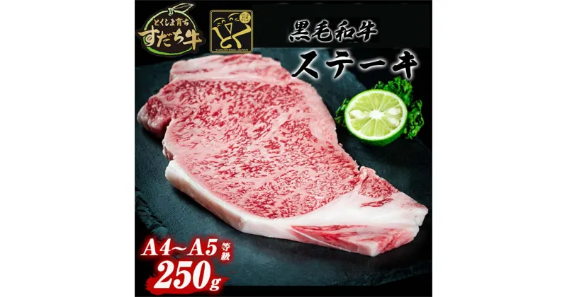 【ふるさと納税】黒毛和牛 すだち牛 250g ステーキ用 ｜ 赤身 国産 牛肉 冷凍 お肉 グルメ ギフト 和牛 霜降り カット 小分け