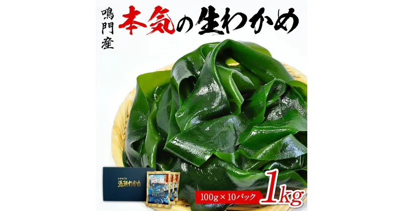 【ふるさと納税】鳴門の漁師が育てた本気の生わかめ （ 湯通し塩蔵 ） 1kg （ 100g × 10袋 ）｜ 鳴門わかめ 国産 ブランド 人気 徳島 小分け 肉厚 湯通し 味噌汁 みそ汁 スープ 料理 ギフト 贈り物 お土産