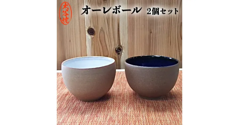 【ふるさと納税】オーレボウル ペア 2個セット 大谷焼 ＜森陶器＞ ｜ おしゃれ カフェオレボウル 茶碗 スープ 陶器 日本製 焼き物 和食器 ギフト