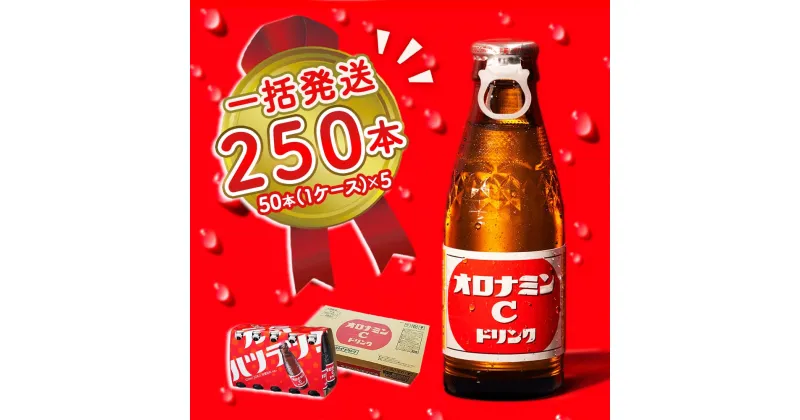 【ふるさと納税】オロナミンC 250本 (50本×5ケース) まとめてお届け 一括発送 瓶 大塚製薬 炭酸飲料 栄養ドリンク 鳴門工場製