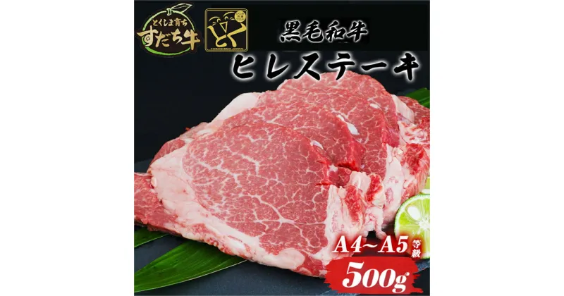 【ふるさと納税】黒毛和牛 すだち牛 ヒレ 500g ｜赤身 国産 牛肉 冷凍 お肉 グルメ ギフト 和牛 霜降り カット 小分け