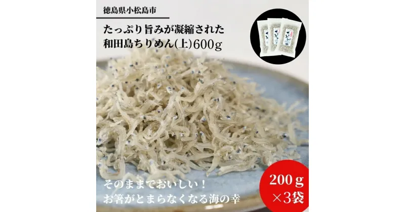 【ふるさと納税】 ちりめん 600g 200g×3袋 冷蔵 小分け 個包装 化粧箱入 贈答用 産地直送 徳島県産 しらす ごはん サラダ チャーハン 和田島