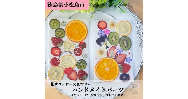 【ふるさと納税】 ハンドメイドパーツ 2種セット（押し花・押しフルーツ、押しベジタブル） 送料無料 ｜花　真空パック　セット　レジン　コラージュ　花材　素材　キット　DIY