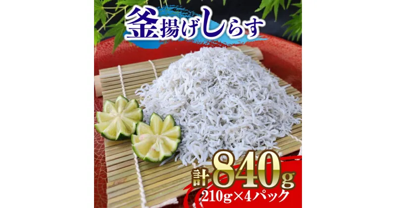 【ふるさと納税】 しらす 840g 210g×4パック 冷凍 国産 徳島県 釜揚げ しらす 魚 海鮮 海産品 お取り寄せ グルメ 人気 おすすめ