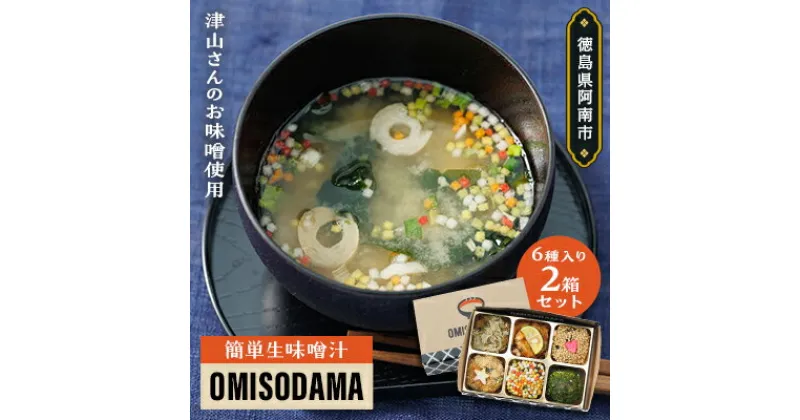 【ふるさと納税】簡単生味噌汁「OMISODAMA」 2箱セット(1箱6個入り)【配送不可地域：離島】【1234764】