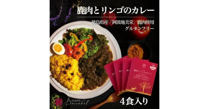 【ふるさと納税】阿波地美栄　鹿肉とリンゴのカレー(4食)【1501156】