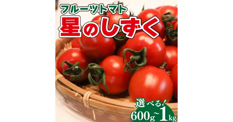 【ふるさと納税】 フルーツトマト 600g～1kg 先行予約 《2024年11月上旬～順次出荷》 野菜 トマト 星のしずく 完熟 高濃度 糖度8以上 高級 スイーツ ギフト 贈答用 徳島県 阿波市 原田トマト