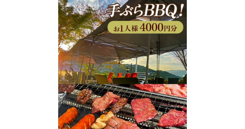 【ふるさと納税】 BBQチケット お1人様4000円分 お手軽プラン 株式会社清月屋敷 《30日以内に出荷予定(土日祝除く)》手ぶら バーベキュー チケット 4000円 自然 絶景 送料無料 徳島県 美馬市