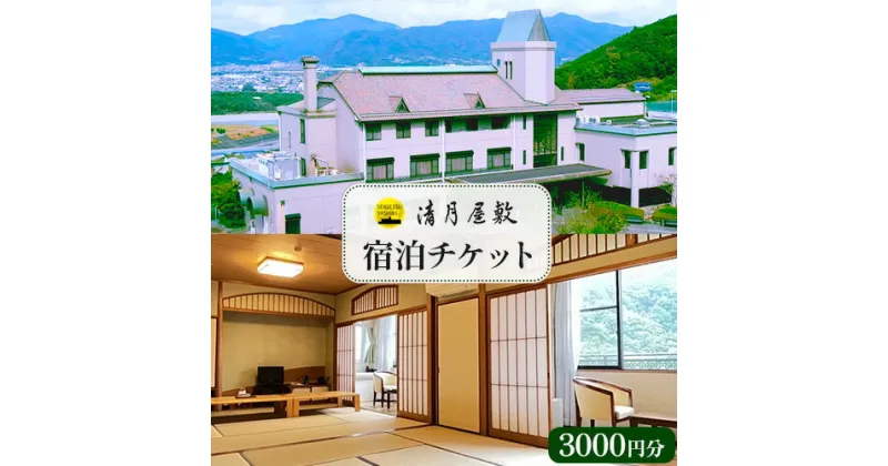 【ふるさと納税】宿泊チケット 3000円分 宿泊券 割引券 株式会社清月屋敷 《30日以内に出荷予定(土日祝除く)》宿泊 3000円割引 チケット 旅行 自然 絶景 送料無料 徳島県 美馬市