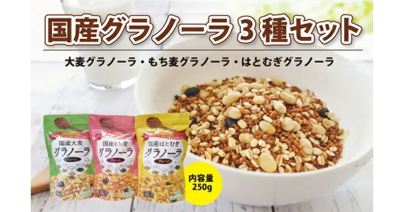 【ふるさと納税】国産グラノーラ3種類セット（250g×3種類）