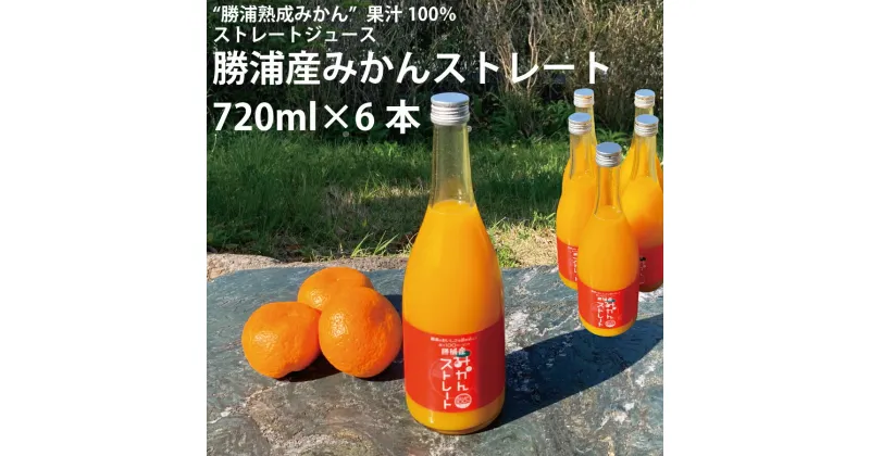 【ふるさと納税】勝浦産みかんストレート 720ml×6本