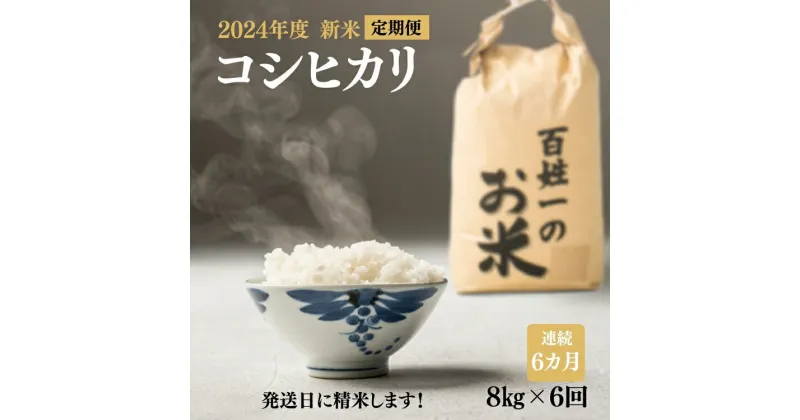 【ふるさと納税】102-1001　先行予約【6回定期便】石井町産コシヒカリ8kg×連続6カ月 ※2024年9月上旬以降に順次発送予定 ※離島への配送不可◇