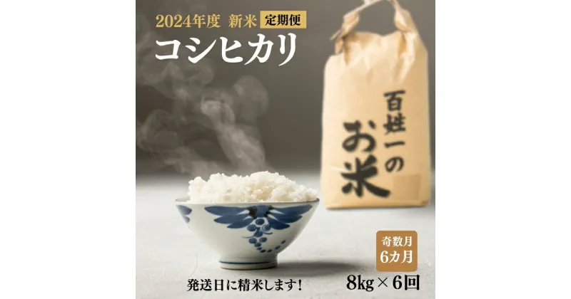 【ふるさと納税】102-1002　先行予約【6回定期便】石井町産コシヒカリ8kg×6カ月（奇数月） ※2024年9月上旬以降に順次発送予定 ※離島への配送不可◇