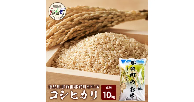 【ふるさと納税】那賀町相生産 コシヒカリ 玄米 10kg【徳島 那賀 国産 徳島県産 こめ おこめ 米 お米 ごはん ご飯 げんまい 玄米 こしひかり コシヒカリ 10kg 和食 おにぎり お弁当 食べて応援 ギフト プレゼント 母の日 父の日】YS-4-4