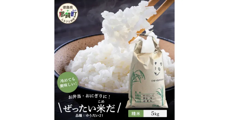 【ふるさと納税】令和6年産 新米 徳島県那賀町産 ぜったい米(こめ)だ 5kg ゆうだい21【徳島 那賀町 国産 米 お米 白米 精米 5キロ 徳島県産 国産米 高級米 単一原料米 おいしい 冷めても美味しい お弁当 おにぎり 贈物 プレゼント お歳暮 ギフト 産地直送】ZP-4