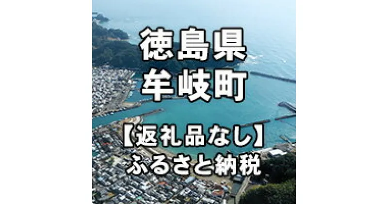 【ふるさと納税】徳島県牟岐町への寄付（返礼品はありません）