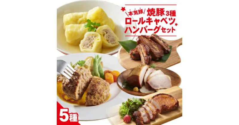 【ふるさと納税】本気豚焼豚3種・ロールキャベツ・ハンバーグセット