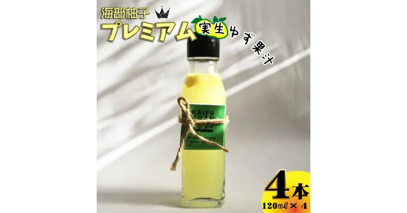 【ふるさと納税】海部柚子プレミアム (実生ゆず果汁) 120ml×4本